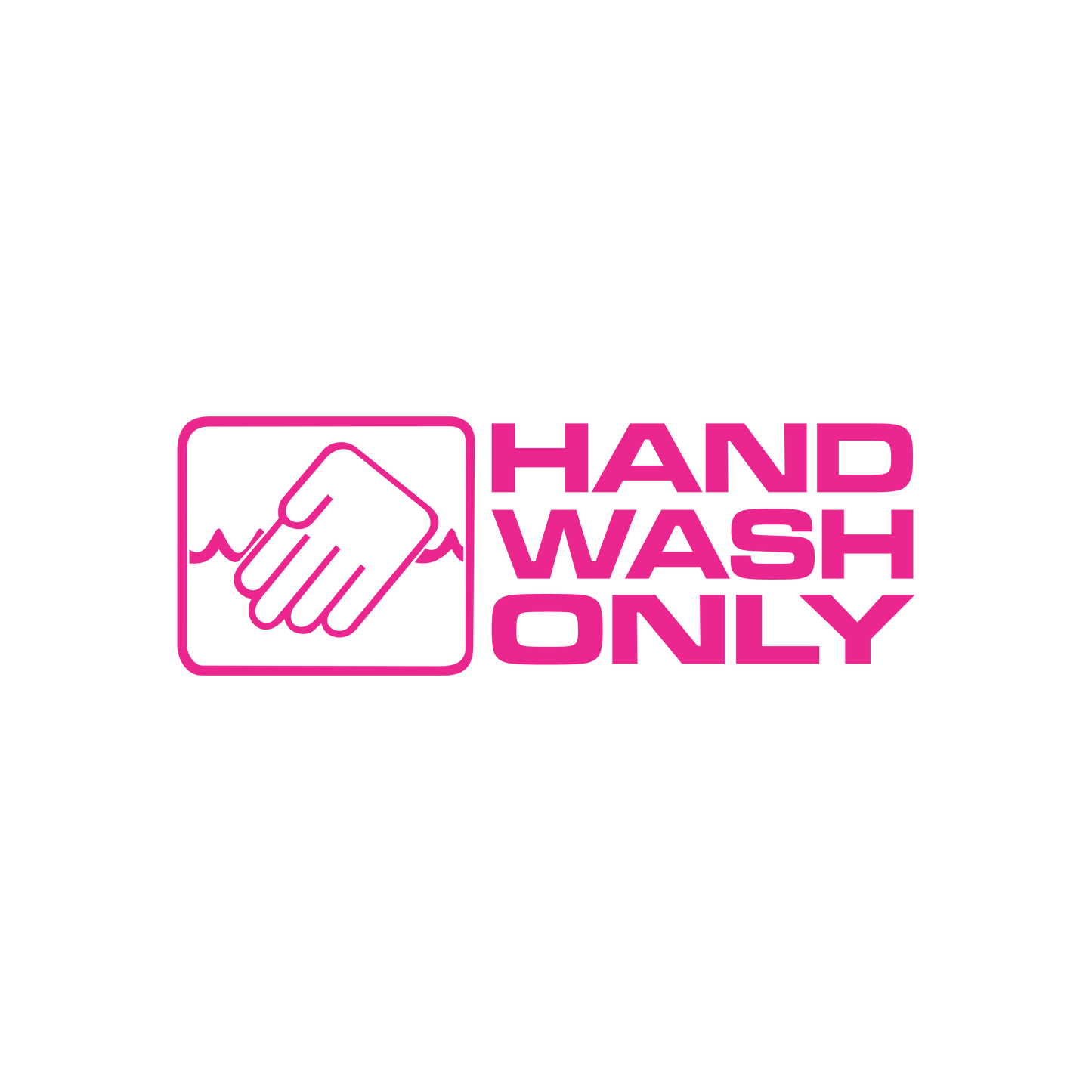 Sticker Hand Wash Only