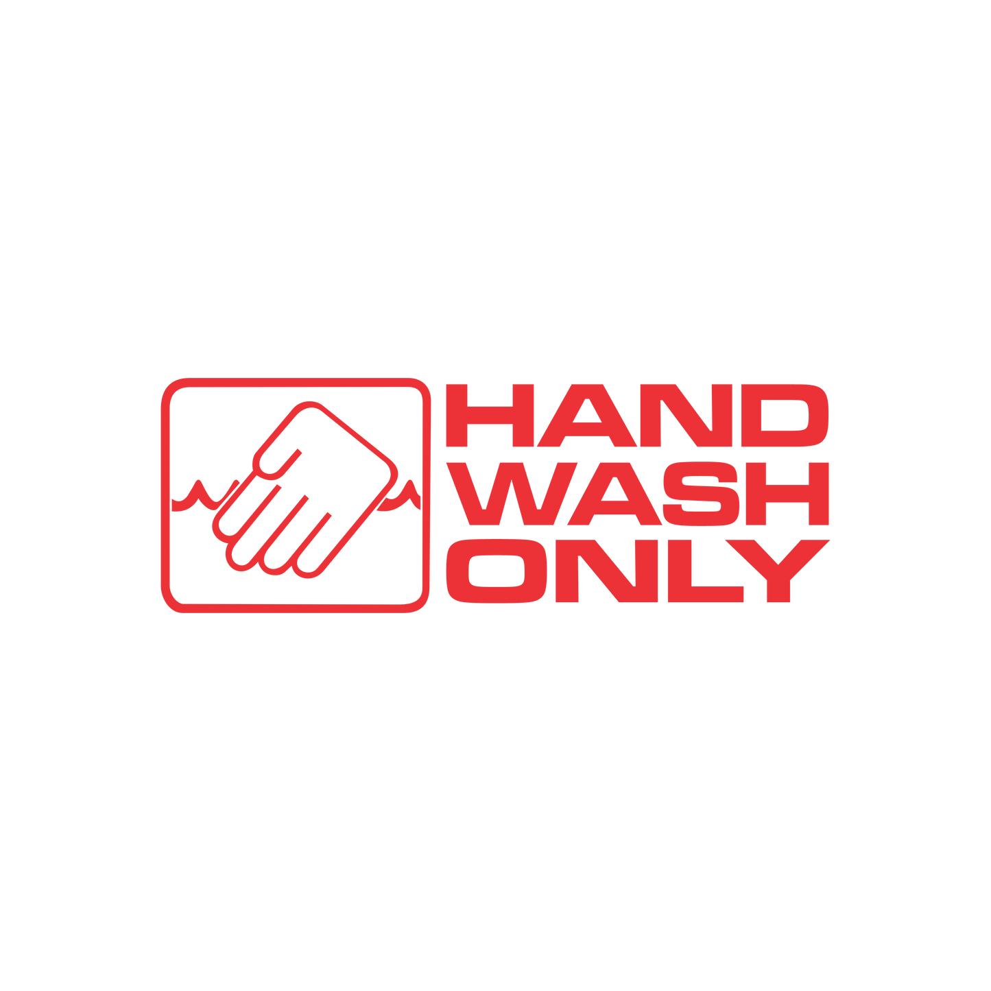 Sticker Hand Wash Only