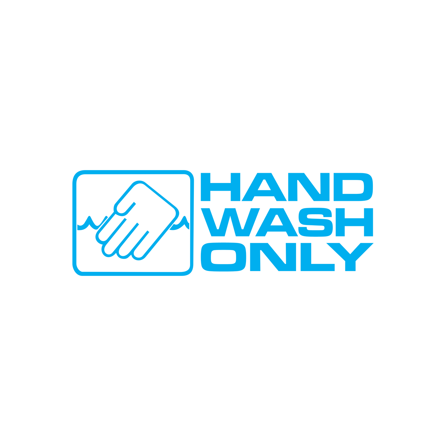 Sticker Hand Wash Only