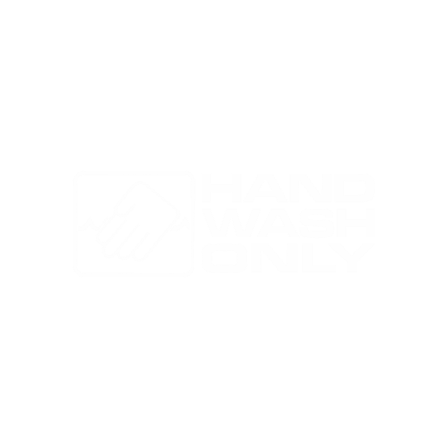 Sticker Hand Wash Only
