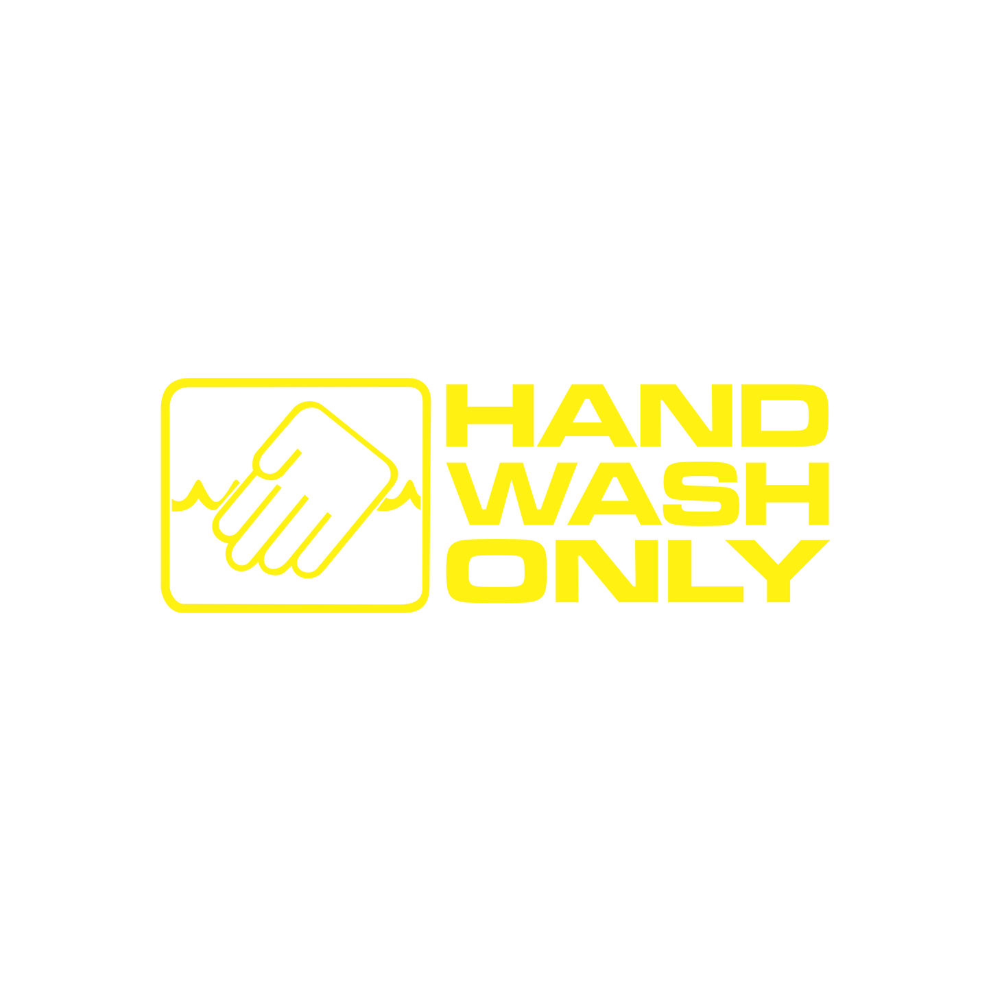 Sticker Hand Wash Only